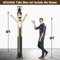 6 10 15 20FT Tall Tuxedo Waving Inflatable Tube Man(Blower Not Included) - goodeny