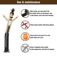 6 10 15 20FT Tall Tuxedo Waving Inflatable Tube Man(Blower Not Included) - goodeny