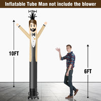6 10 15 20FT Tall Tuxedo Waving Inflatable Tube Man(Blower Not Included) - goodeny
