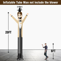 6 10 15 20FT Tall Tuxedo Waving Inflatable Tube Man(Blower Not Included) - goodeny