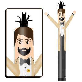 6 10 15 20FT Tall Tuxedo Waving Inflatable Tube Man(Blower Not Included) - goodeny