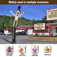 6 10 15 20FT Tall Tuxedo Waving Inflatable Tube Man(Blower Not Included) - goodeny