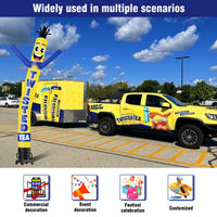 6 10 15 20FT Tall Twisted Tea Waving Inflatable Tube Man(Blower Not Included) - goodeny