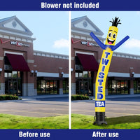 6 10 15 20FT Tall Twisted Tea Waving Inflatable Tube Man(Blower Not Included) - goodeny