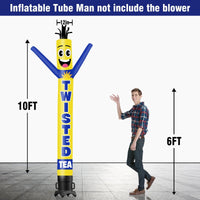 6 10 15 20FT Tall Twisted Tea Waving Inflatable Tube Man(Blower Not Included) - goodeny