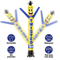 6 10 15 20FT Tall Twisted Tea Waving Inflatable Tube Man(Blower Not Included) - goodeny