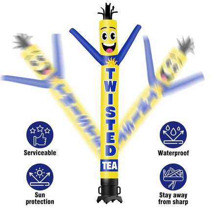 6 10 15 20FT Tall Twisted Tea Waving Inflatable Tube Man(Blower Not Included) - goodeny