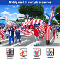 6 10 15 20FT Tall Uncle Sam Waving Inflatable Tube Man(Blower Not Included) - goodeny