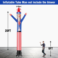 6 10 15 20FT Tall Uncle Sam Waving Inflatable Tube Man(Blower Not Included) - goodeny