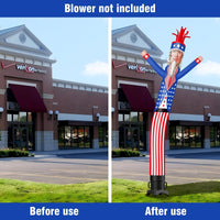 6 10 15 20FT Tall Uncle Sam Waving Inflatable Tube Man(Blower Not Included) - goodeny