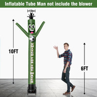 6 10 15 20FT Tall United For The Match Waving Inflatable Tube Man(Blower Not Included) - goodeny