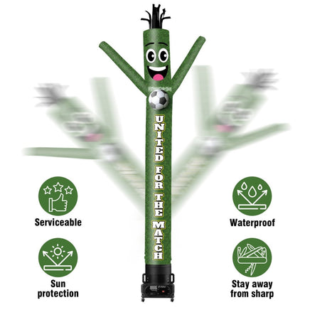 6 10 15 20FT Tall United For The Match Waving Inflatable Tube Man(Blower Not Included) - goodeny