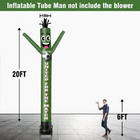 6 10 15 20FT Tall United For The Match Waving Inflatable Tube Man(Blower Not Included) - goodeny