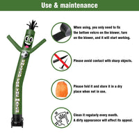 6 10 15 20FT Tall United For The Match Waving Inflatable Tube Man(Blower Not Included) - goodeny