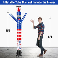 6 10 15 20FT Tall USA American Flag Waving Inflatable Tube Man(Blower Not Included) - goodeny