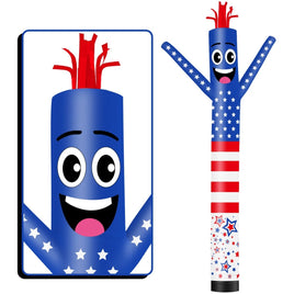 6 10 15 20FT Tall USA American Flag Waving Inflatable Tube Man(Blower Not Included) - goodeny