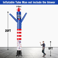6 10 15 20FT Tall USA American Flag Waving Inflatable Tube Man(Blower Not Included) - goodeny