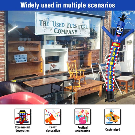6 10 15 20FT Tall Used Furniture Waving Inflatable Tube Man(Blower Not Included) - goodeny