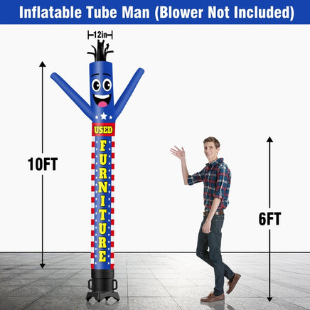 6 10 15 20FT Tall Used Furniture Waving Inflatable Tube Man(Blower Not Included) - goodeny