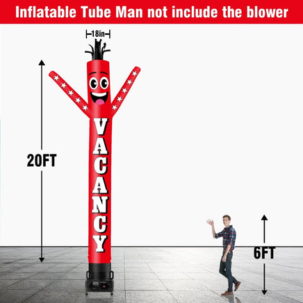 6 10 15 20FT Tall Vacancy Waving Inflatable Tube Man(Blower Not Included) - goodeny