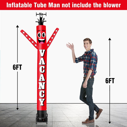 6 10 15 20FT Tall Vacancy Waving Inflatable Tube Man(Blower Not Included) - goodeny