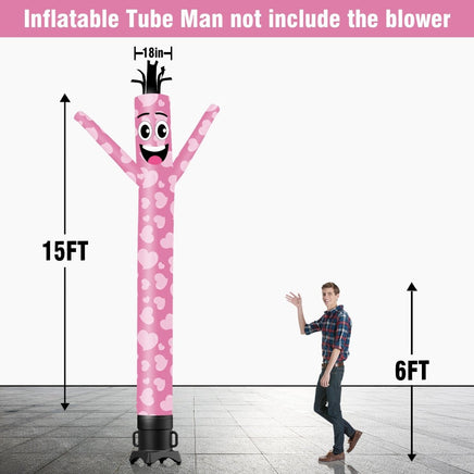 6 10 15 20FT Tall Valentine's Day Waving Inflatable Tube Man(Blower Not Included) - goodeny