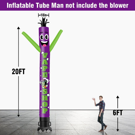6 10 15 20FT Tall Vape Shop Waving Inflatable Tube Man(Blower Not Included) - goodeny
