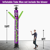6 10 15 20FT Tall Vape Shop Waving Inflatable Tube Man(Blower Not Included) - goodeny
