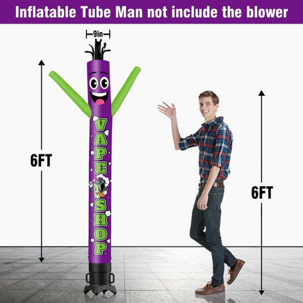 6 10 15 20FT Tall Vape Shop Waving Inflatable Tube Man(Blower Not Included) - goodeny