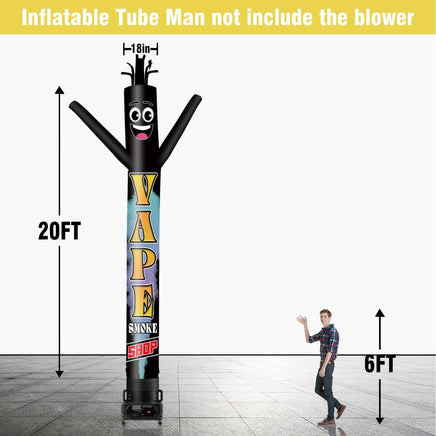 6 10 15 20FT Tall Vape Smoke Shop Waving Inflatable Tube Man(Blower Not Included) - goodeny