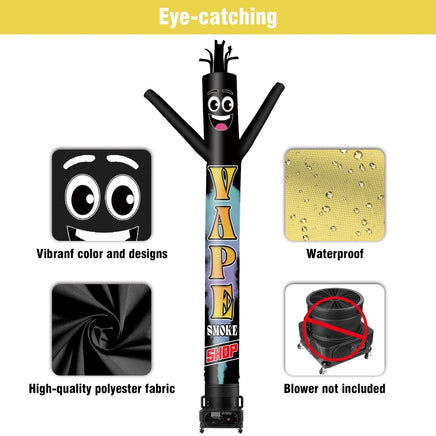 6 10 15 20FT Tall Vape Smoke Shop Waving Inflatable Tube Man(Blower Not Included) - goodeny