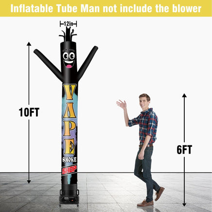 6 10 15 20FT Tall Vape Smoke Shop Waving Inflatable Tube Man(Blower Not Included) - goodeny