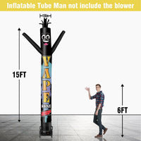 6 10 15 20FT Tall Vape Smoke Shop Waving Inflatable Tube Man(Blower Not Included) - goodeny