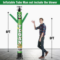 6 10 15 20FT Tall Vegan Food Waving Inflatable Tube Man(Blower Not Included) - goodeny
