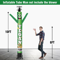 6 10 15 20FT Tall Vegan Food Waving Inflatable Tube Man(Blower Not Included) - goodeny