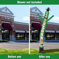 6 10 15 20FT Tall Vegan Food Waving Inflatable Tube Man(Blower Not Included) - goodeny