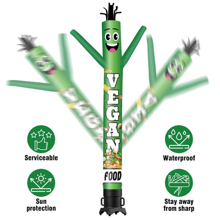6 10 15 20FT Tall Vegan Food Waving Inflatable Tube Man(Blower Not Included) - goodeny