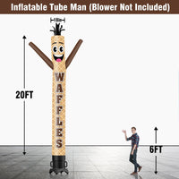 6 10 15 20FT Tall Waffles2 Waving Inflatable Tube Man(Blower Not Included) - goodeny