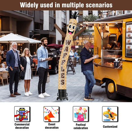 6 10 15 20FT Tall Waffles2 Waving Inflatable Tube Man(Blower Not Included) - goodeny