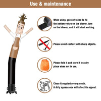 6 10 15 20FT Tall Waiter Waving Inflatable Tube Man(Blower Not Included) - goodeny