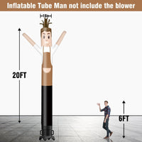 6 10 15 20FT Tall Waiter Waving Inflatable Tube Man(Blower Not Included) - goodeny