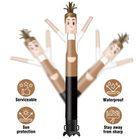 6 10 15 20FT Tall Waiter Waving Inflatable Tube Man(Blower Not Included) - goodeny