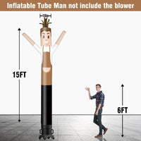 6 10 15 20FT Tall Waiter Waving Inflatable Tube Man(Blower Not Included) - goodeny