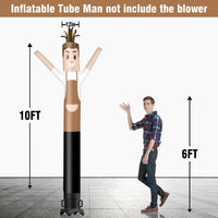 6 10 15 20FT Tall Waiter Waving Inflatable Tube Man(Blower Not Included) - goodeny