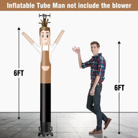 6 10 15 20FT Tall Waiter Waving Inflatable Tube Man(Blower Not Included) - goodeny