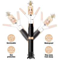 6 10 15 20FT Tall Waitress Waving Inflatable Tube Man(Blower Not Included) - goodeny