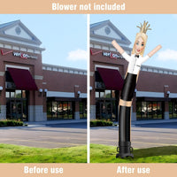 6 10 15 20FT Tall Waitress Waving Inflatable Tube Man(Blower Not Included) - goodeny