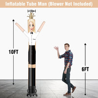 6 10 15 20FT Tall Waitress Waving Inflatable Tube Man(Blower Not Included) - goodeny