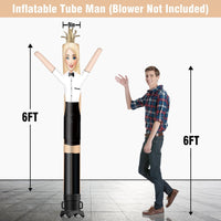 6 10 15 20FT Tall Waitress Waving Inflatable Tube Man(Blower Not Included) - goodeny