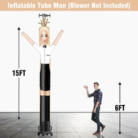 6 10 15 20FT Tall Waitress Waving Inflatable Tube Man(Blower Not Included) - goodeny